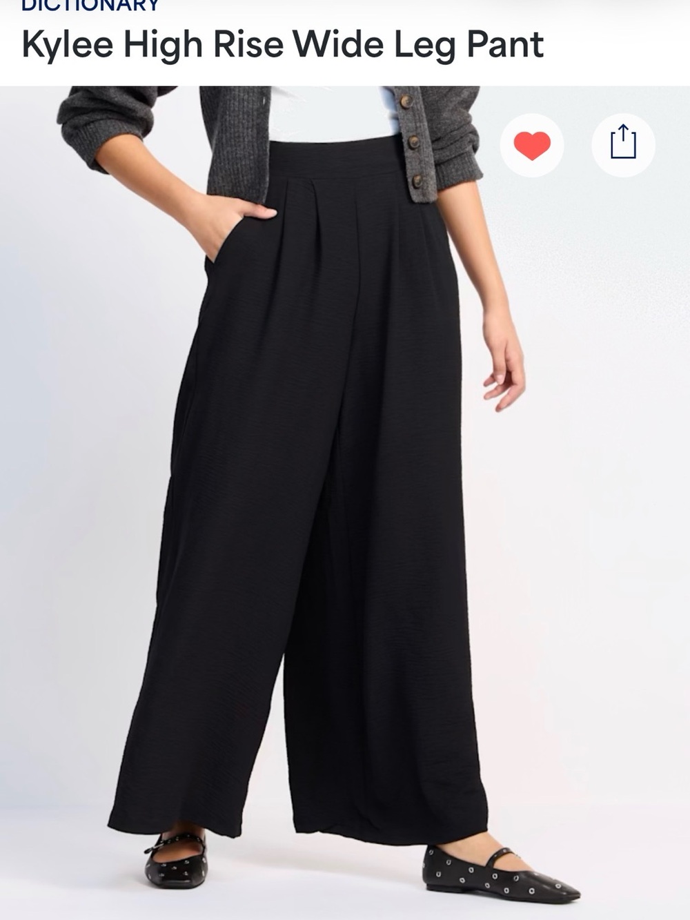 Dictionary Black palazzo pants